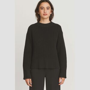 VETTA Black 100% Organic Cotton Pullover Sweater Top    Women's Size Small